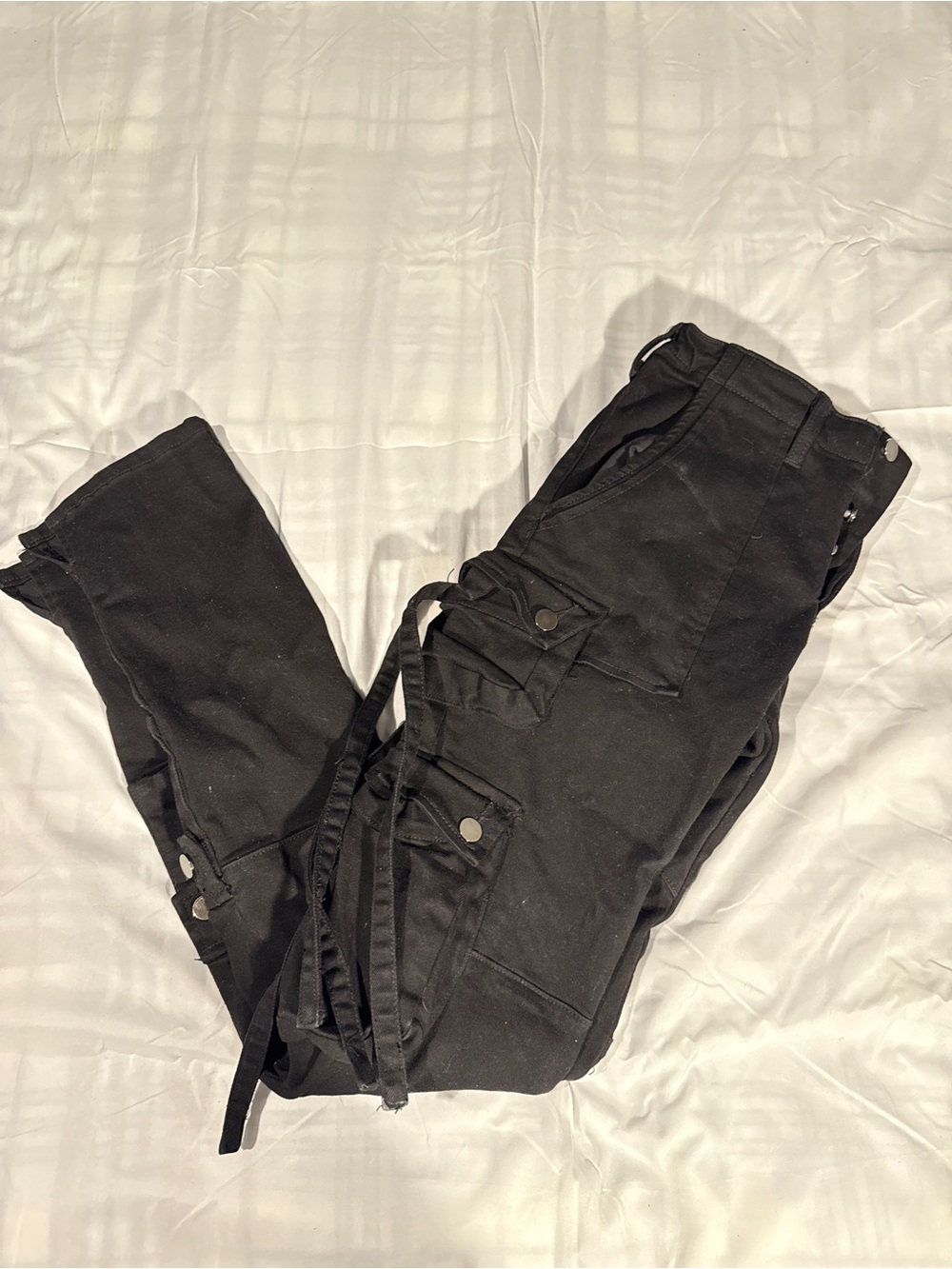 MNML Black Utility Cargo Pants